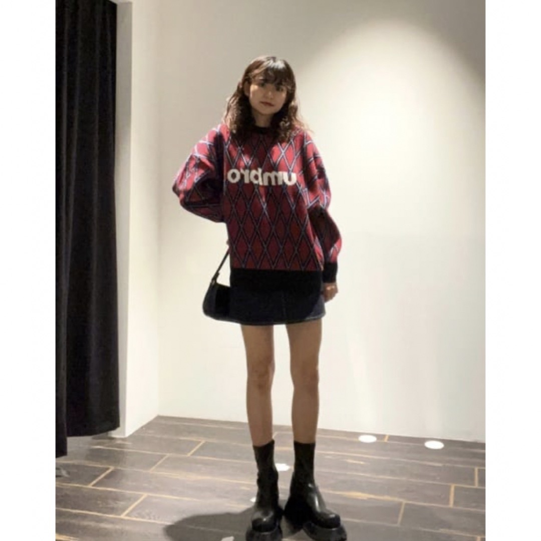 moussy(マウジー)のMOUSSY UMBRO ニット♡ボルドー レディースのトップス(ニット/セーター)の商品写真