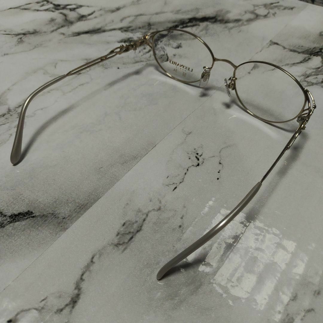 LEONARD - 829未使用 レオナール メガネ 眼鏡 J22F 豪華 宝飾 シルバー
