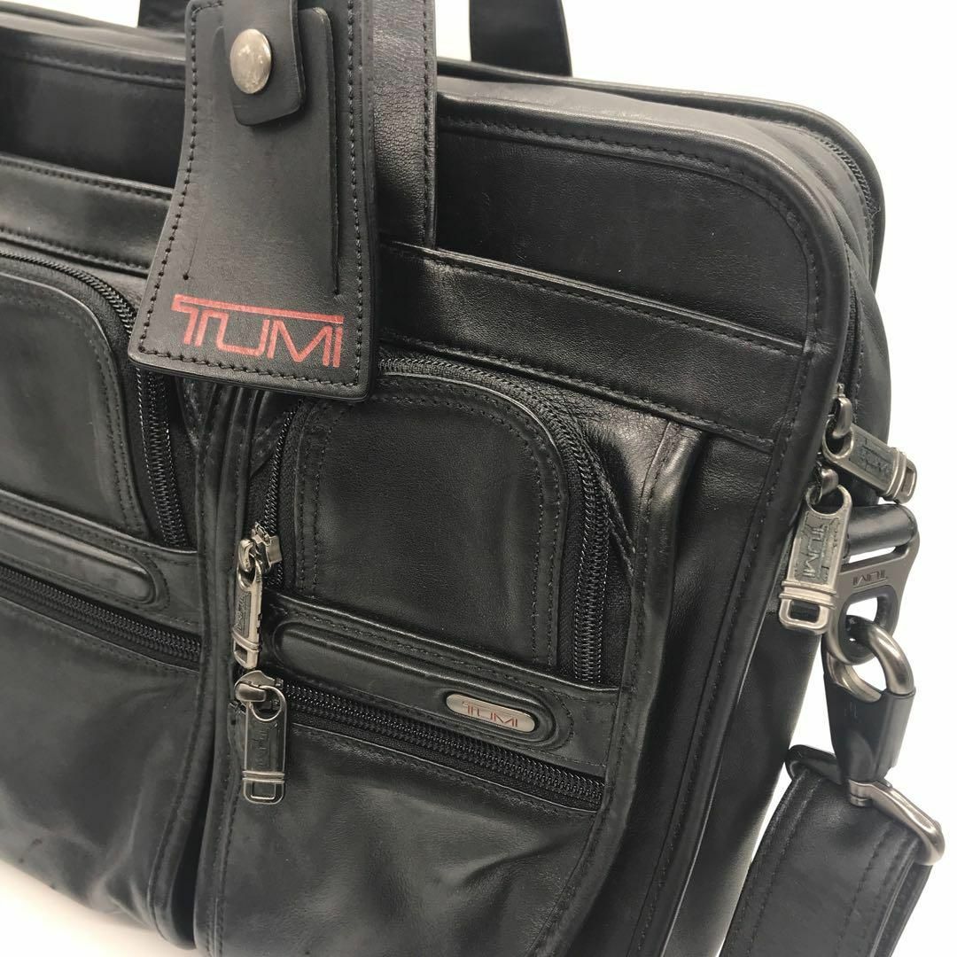 【大容量☆美品】TUMI ビジネスバッグ オールレザー 多収納 2way 黒