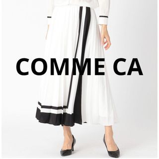 コムサコレクション(COMME ÇA COLLECTION)のCOMME CA コムサ　パネルプリントスカート　プリーツスカート　11 L(ロングスカート)