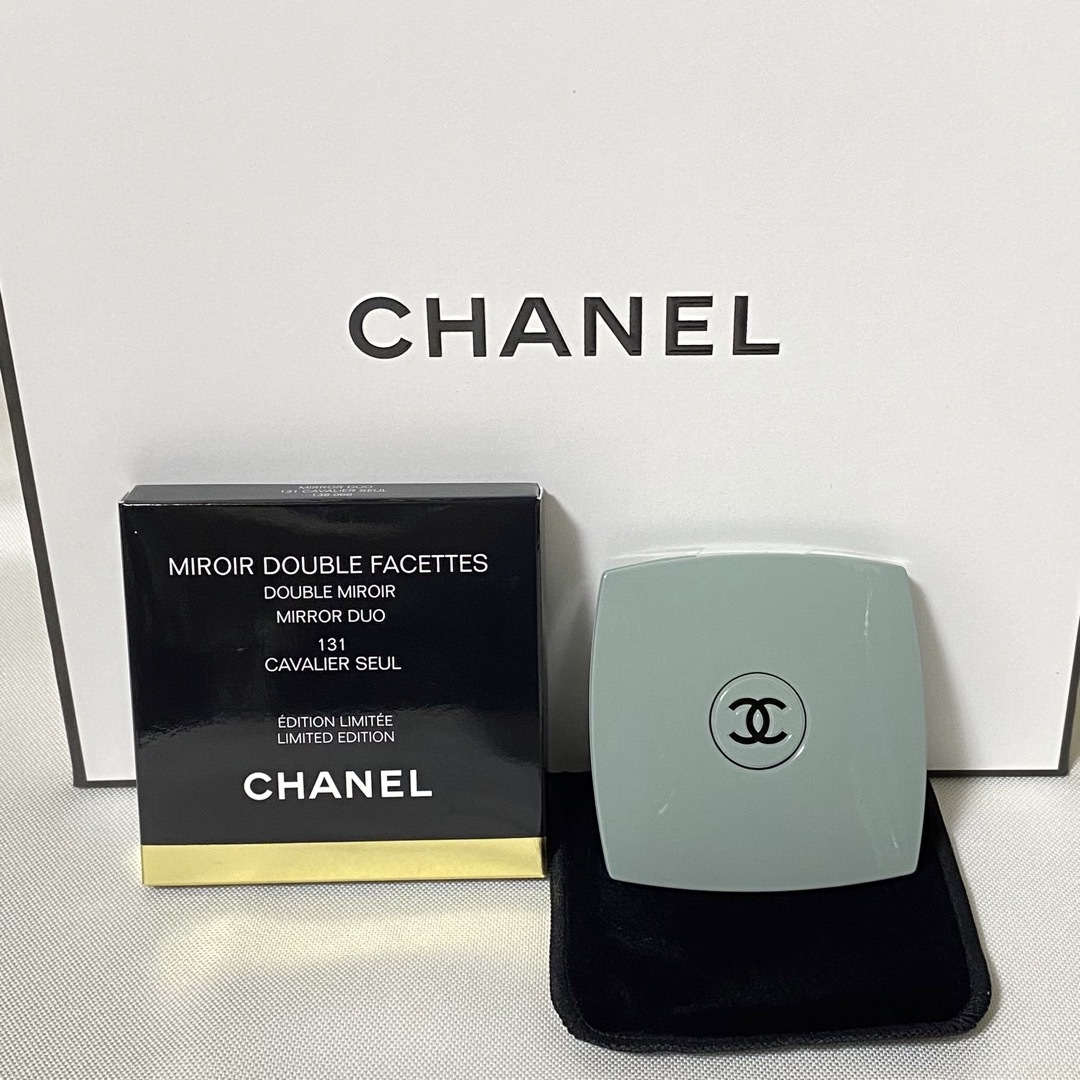 シャネル コンパクト ミラー キャヴァリエスゥル 131 緑 CHANEL 鏡-