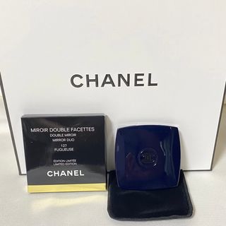 CHANEL シャネル コンパクト ダブル ミラー 127 フグース 紺