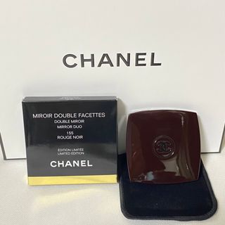 CHANEL - シャネル コンパクト ミラー ルージュノワール 155 ブラウン