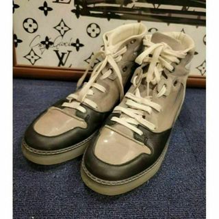 BALENCIAGA　グレー×ブラック　ハイカットスニーカー　ブーツ　スエード