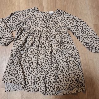 エイチアンドエム(H&M)のH&M　ヒョウ柄ワンピース　2T(ワンピース)