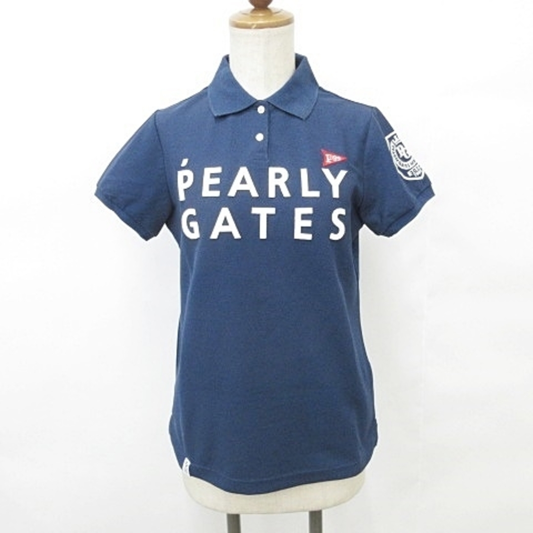 パーリーゲイツ PEARLY GATES ポロシャツ 半袖 紺 ネイビー 1