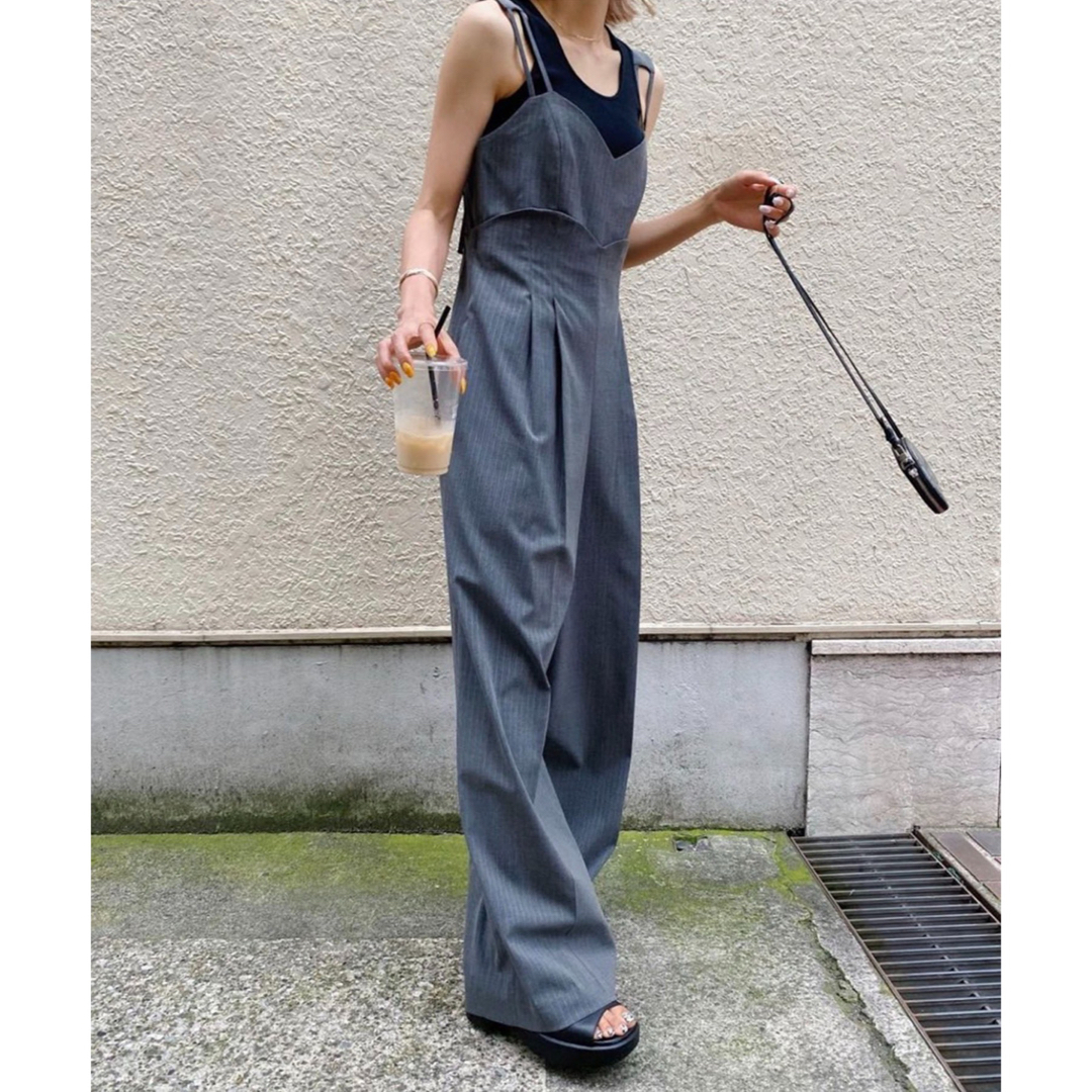 Ameri MEDI CORD SUSPENDER WIDE PANTS Ameri MEDI CORD SUSPENDER WIDE PANTS