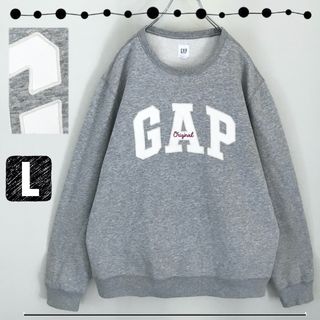 ギャップ(GAP)のGAP ギャップ★オリジナルアーチロゴワッペン★裏起毛スウェット★USAメンズL(スウェット)