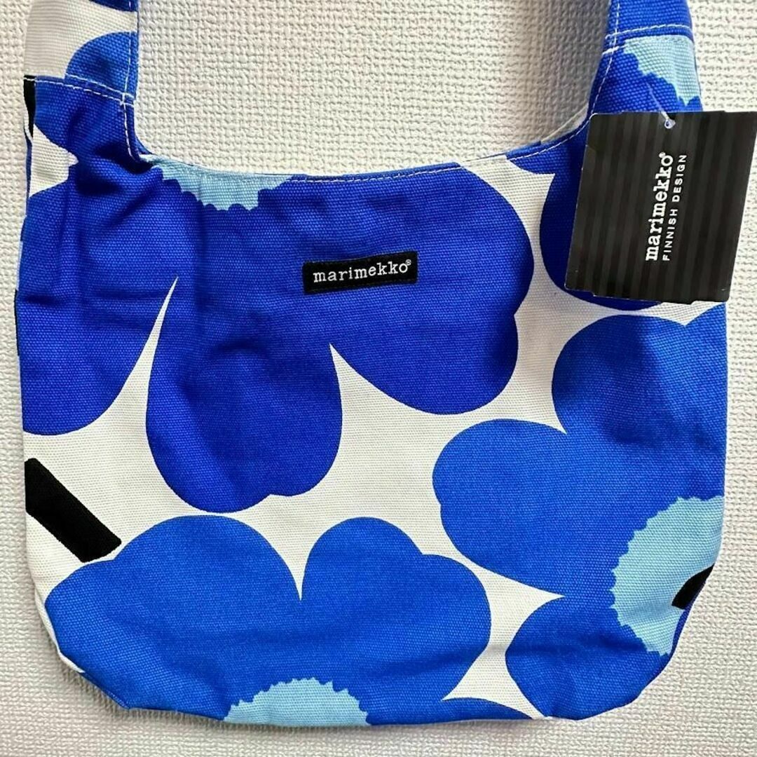 激レア Marimekko ショルダーバック ブルー 30×32cm