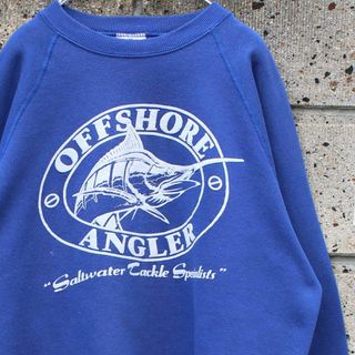 リー(Lee)のLee USA製90s"OFFSHORE ANGLER"古着ラグランスウェット(スウェット)