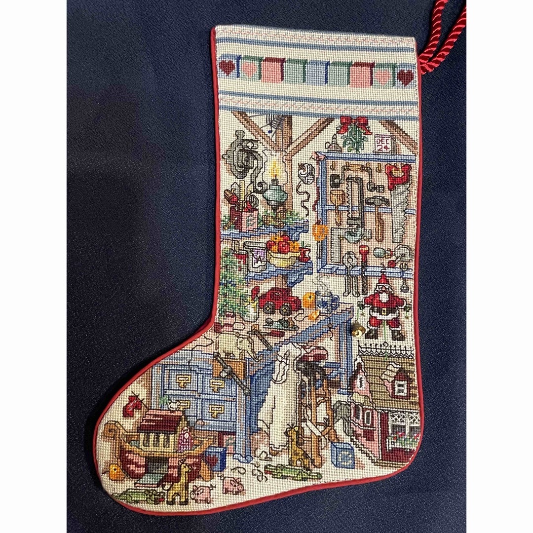 プチポアン刺繍 クリスマスストッキングの通販 by craftyk's shop|ラクマ