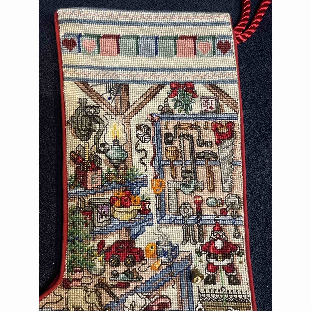 プチポアン刺繍 クリスマスストッキングの通販 by craftyk's shop|ラクマ