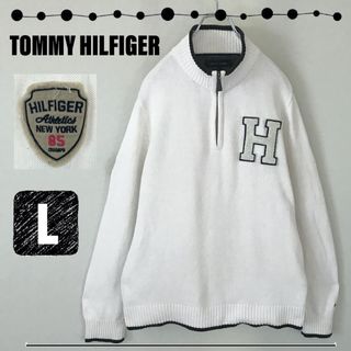 トミーヒルフィガー(TOMMY HILFIGER)のTOMMY HILFIGER★ドライバーズニット★コットン製★イニシャルH刺繍(カーディガン)