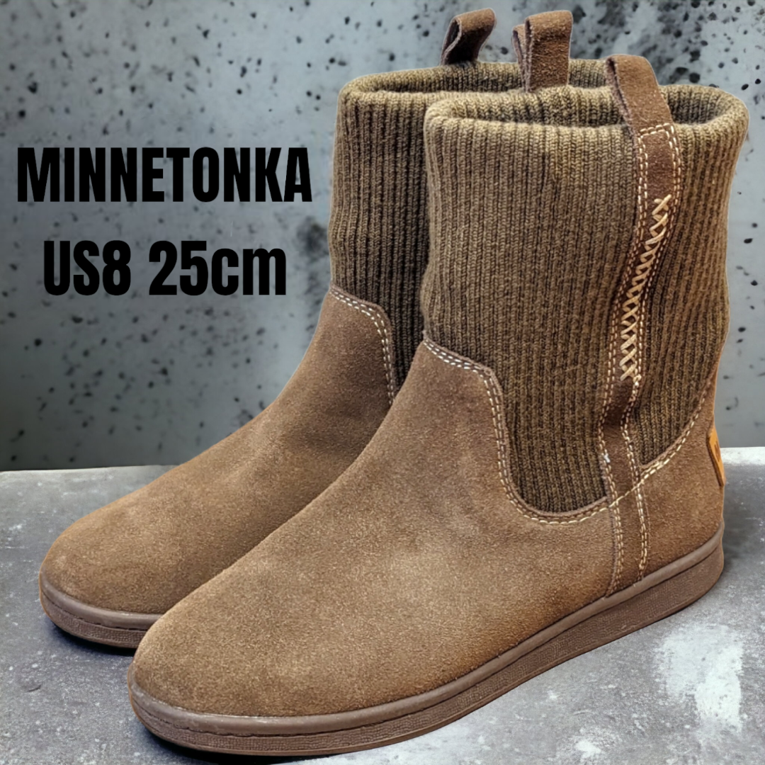 MINNETONKA ミネトンカ ムートンブーツ ブラウン 25cm レディース