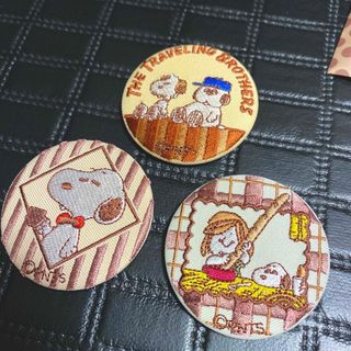 スヌーピー　刺繍缶バッジ　3個セット(その他)