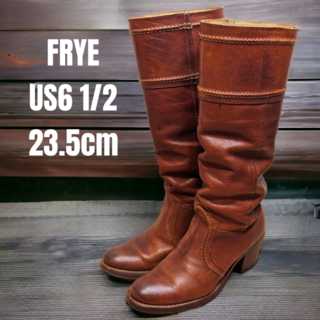 FRYE - FRYE フライ レザー ロングブーツ 23.5 本革 レディース ...
