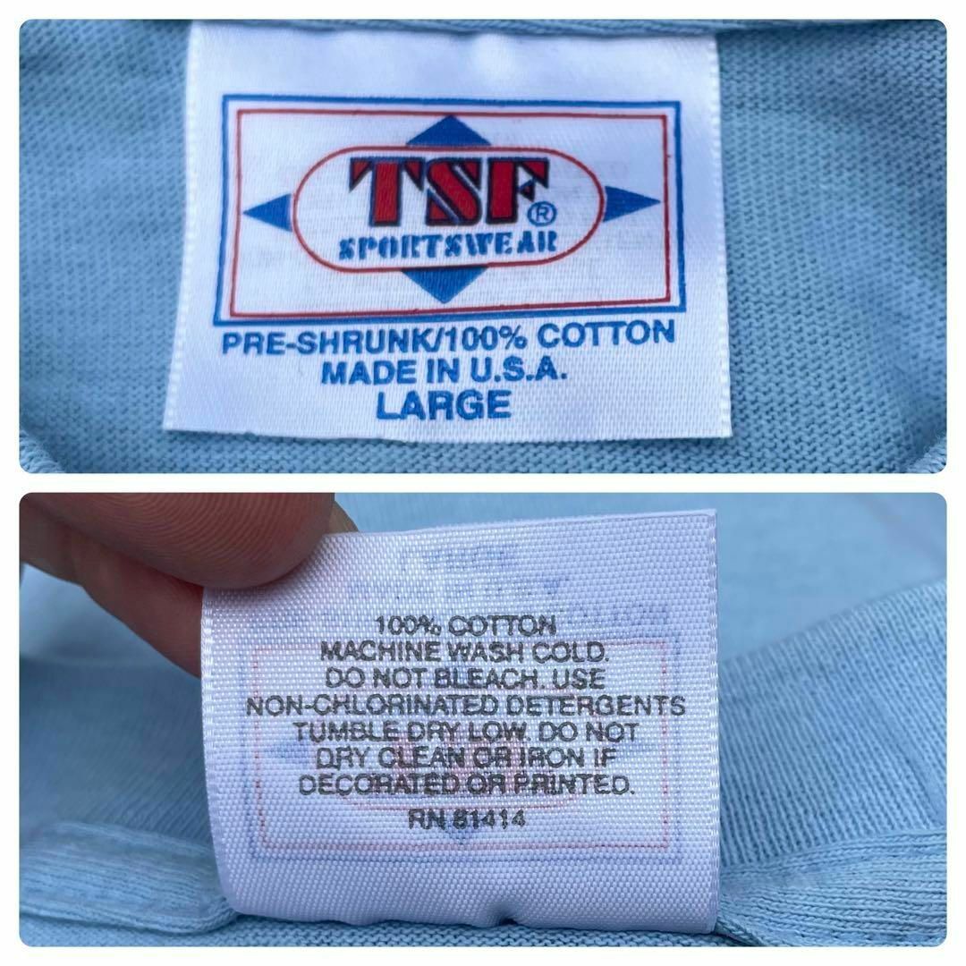 USA製　TSF社製 SPORTSWEAR ライトブルー 無地 単色 Tシャツ