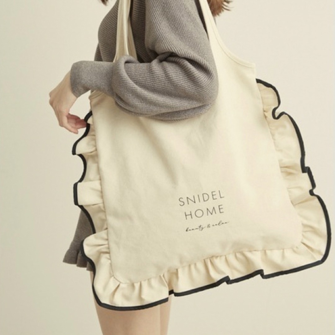 SNIDEL HOME  フリルエコトートバッグ