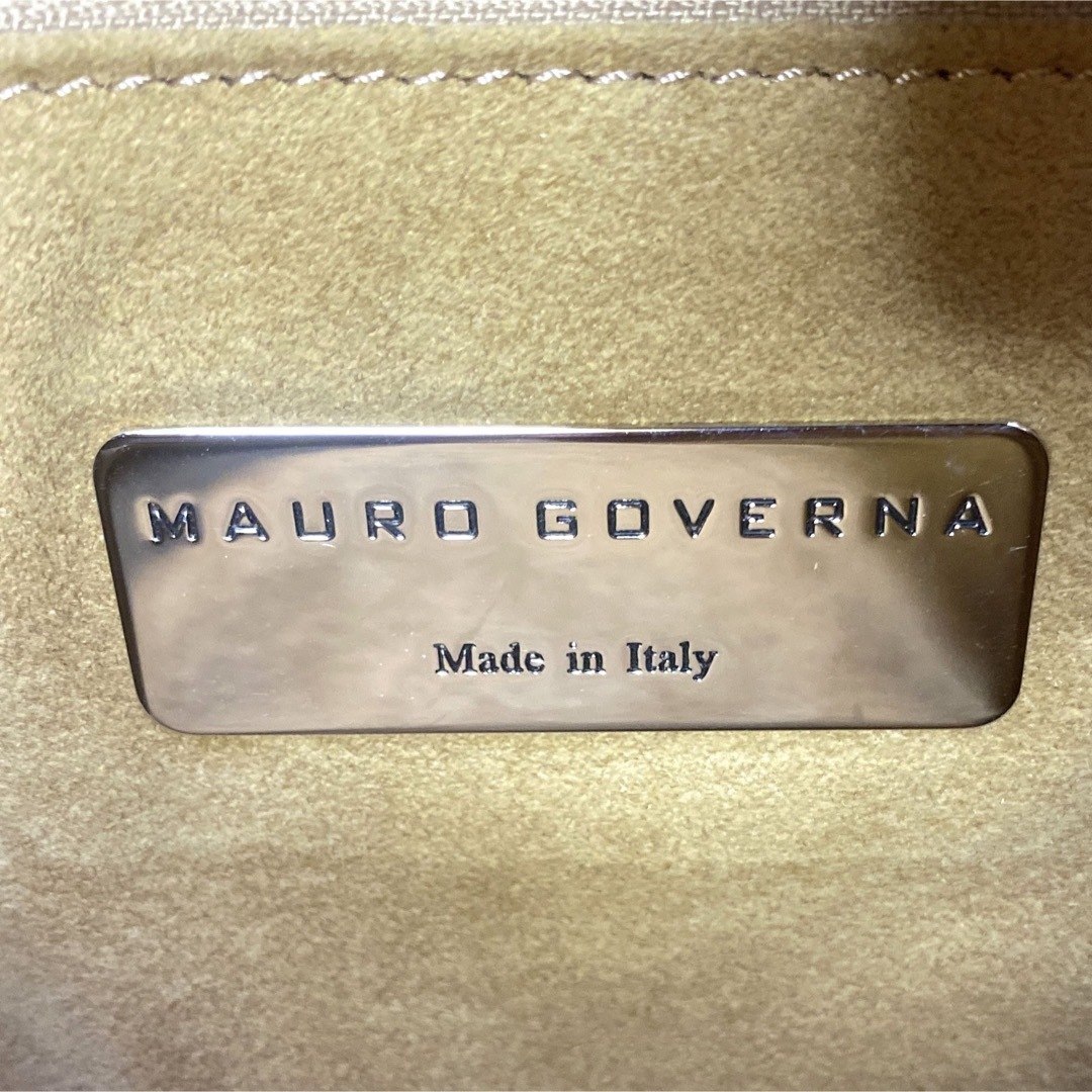 【美品】MAURO GOVERNA カーフレザー キャメル 2WAYトートバッグ