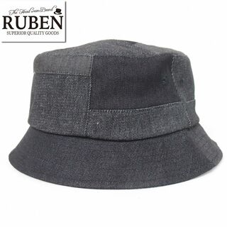 ルーベン(Ruben)の新品 RUBEN ルーベン パッチワークデニム バケットハット ブラック(ハット)