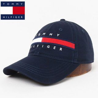 トミーヒルフィガー(TOMMY HILFIGER)の新品 TOMMY HILFIGER コットン ビッグロゴキャップ ネイビー(キャップ)