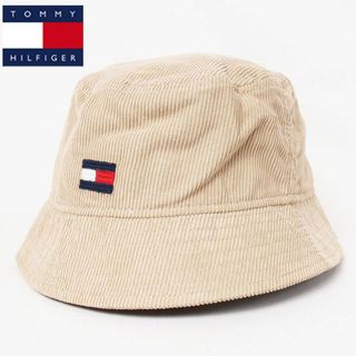 トミーヒルフィガー(TOMMY HILFIGER)の新品 TOMMY HILFIGER フラッグロゴ コーデュロイバケットハット(ハット)