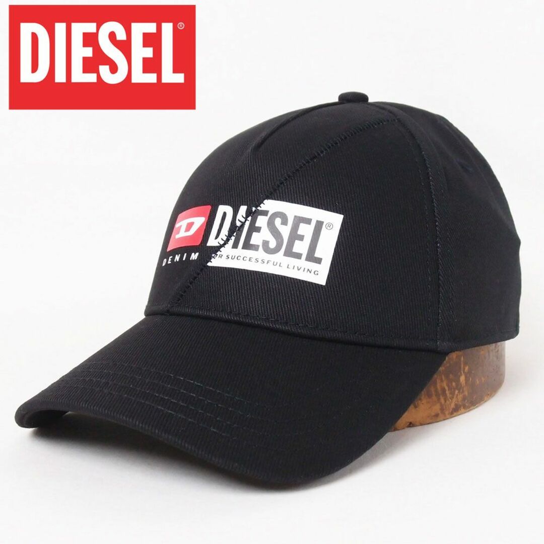 新品 DIESEL ディーゼル コットン ロゴキャップ ブラック