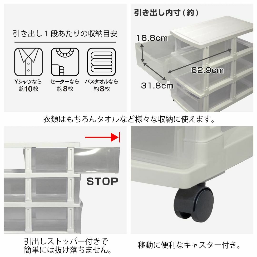【人気商品】JEJアステージ 収納ボックス 衣類収納 日本製 エミングストッカー