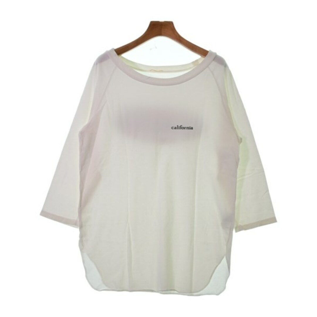 DEUXIEME CLASSE(ドゥーズィエムクラス)のDeuxieme Classe Tシャツ・カットソー -(XL位) 白 【古着】【中古】 レディースのトップス(カットソー(半袖/袖なし))の商品写真