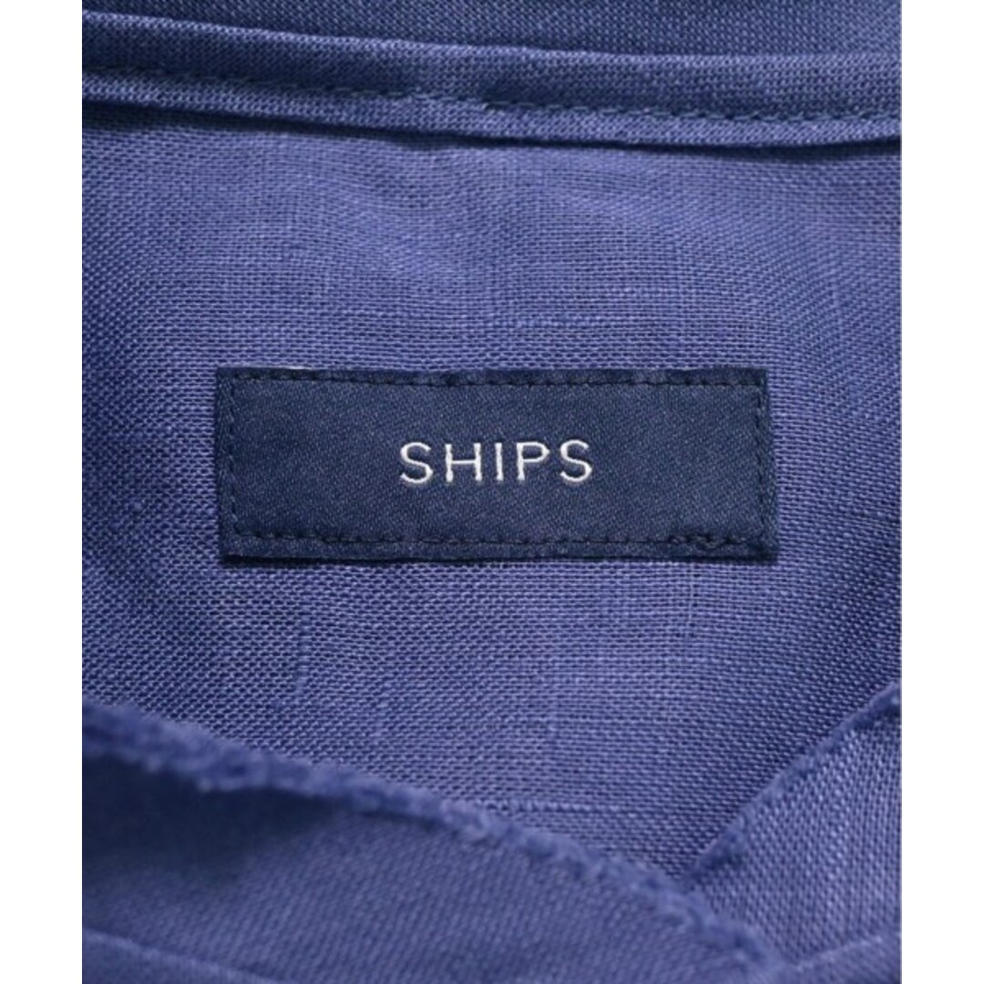 SHIPS(シップス)のSHIPS シップス ブラウス 38(M位) 青系 【古着】【中古】 レディースのトップス(シャツ/ブラウス(長袖/七分))の商品写真