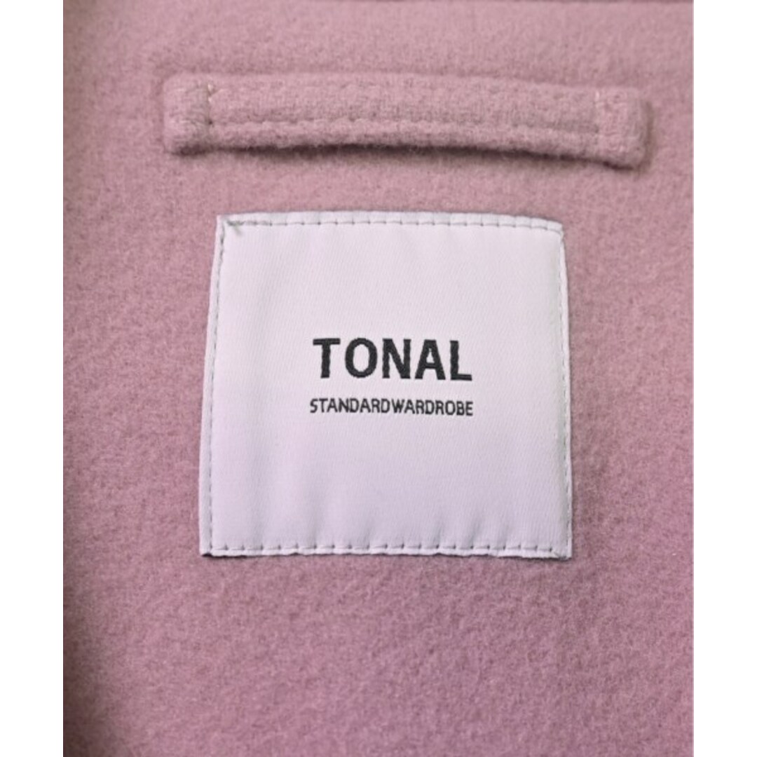 TONAL(トーナル)のTONAL トーナル チェスターコート 36(S位) ピンク 【古着】【中古】 レディースのジャケット/アウター(チェスターコート)の商品写真