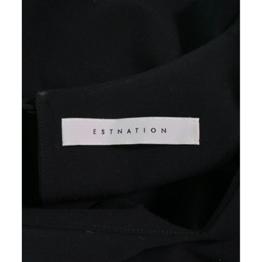 ESTNATION(エストネーション)のESTNATION エストネーション Tシャツ・カットソー 38(M位) 黒 【古着】【中古】 レディースのトップス(カットソー(半袖/袖なし))の商品写真