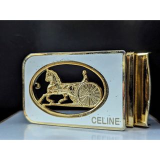 celine - CELINE ゴールド 馬車 ロゴ ベルト かっこいい お洒落 スーツ