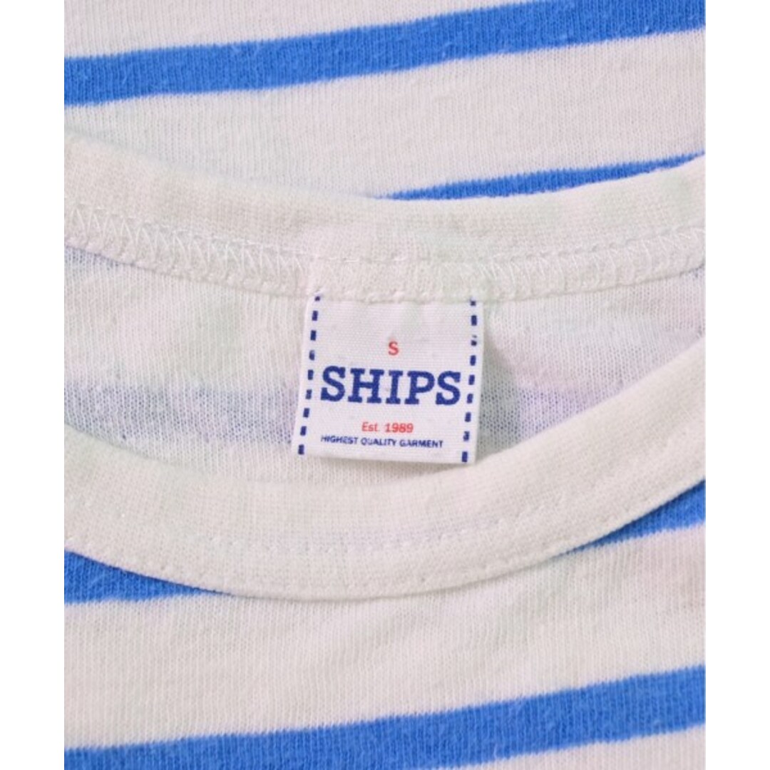 SHIPS KIDS(シップスキッズ)のSHIPS KIDS Tシャツ・カットソー 140 白x青(ボーダー) 【古着】【中古】 キッズ/ベビー/マタニティのキッズ服女の子用(90cm~)(Tシャツ/カットソー)の商品写真