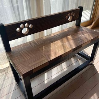 ハンドメイド　キッズベンチ(家具)