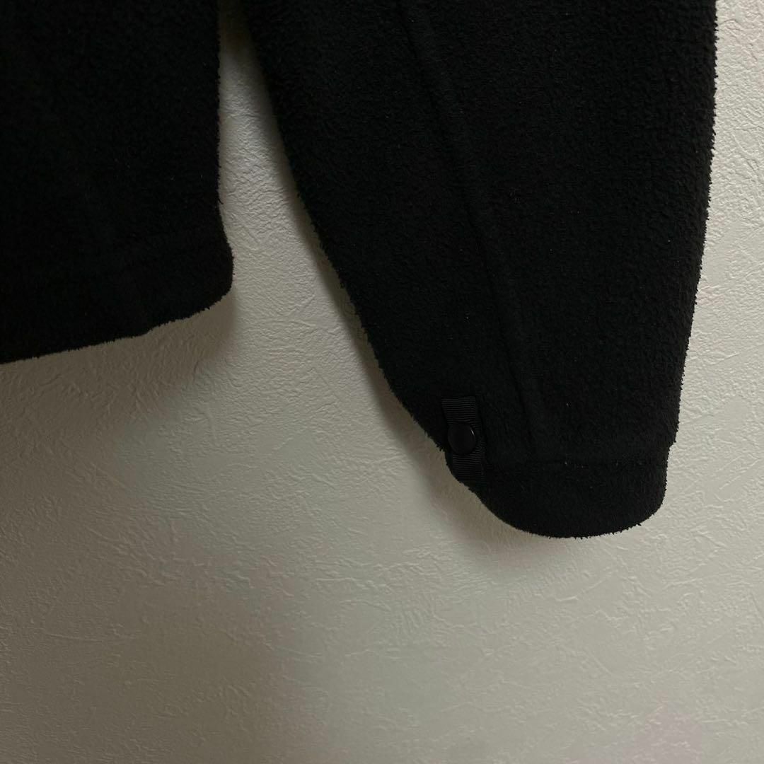 ノースフェイス　刺繍ロゴ　フリースジャケット　ブルゾン　黒　US規格　Sサイズ