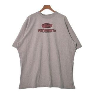 ヴェトモン(VETEMENTS)のVETEMENTS ヴェトモン Tシャツ・カットソー XS ライトグレー 【古着】【中古】(Tシャツ/カットソー(半袖/袖なし))