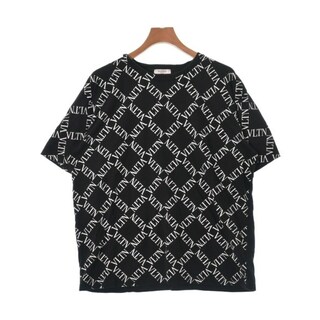 ヴァレンティノ(VALENTINO)のVALENTINO Tシャツ・カットソー -(XL位) 黒x白(総柄) 【古着】【中古】(Tシャツ/カットソー(半袖/袖なし))