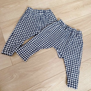 ジーユー(GU)のギンガムチェック柄 ズボン size80(パンツ)