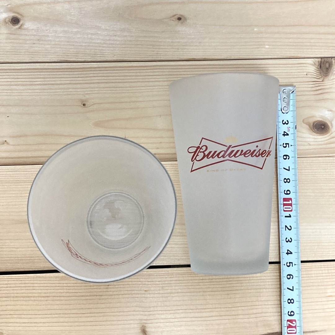 美品】非売品 バドワイザー ビアグラス2個 450ml 希少 サンドブラスト