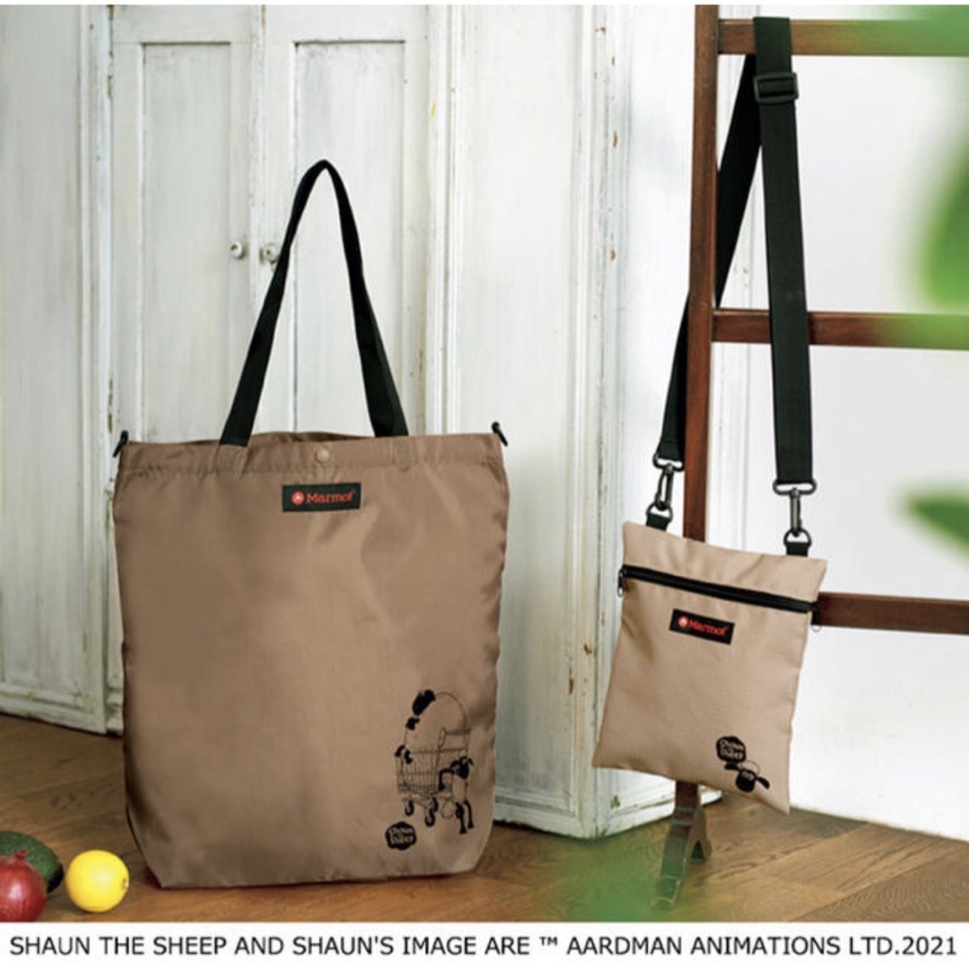 MARMOT(マーモット)のひつじのショーン × マーモット 2ポケットサコッシュバッグと2wayエコバッグ レディースのバッグ(エコバッグ)の商品写真