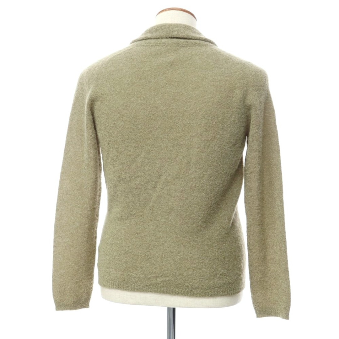 【中古】セッテフィーリ カシミア Settefili Cashmere アルパカウール ショールカラーニットカーディガン  ライトグリーン系【サイズ48/S】【メンズ】