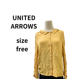 ユナイテッドアローズ(UNITED ARROWS)のUNTEDARROWS　黄色　長袖　くるみボタン(シャツ/ブラウス(長袖/七分))