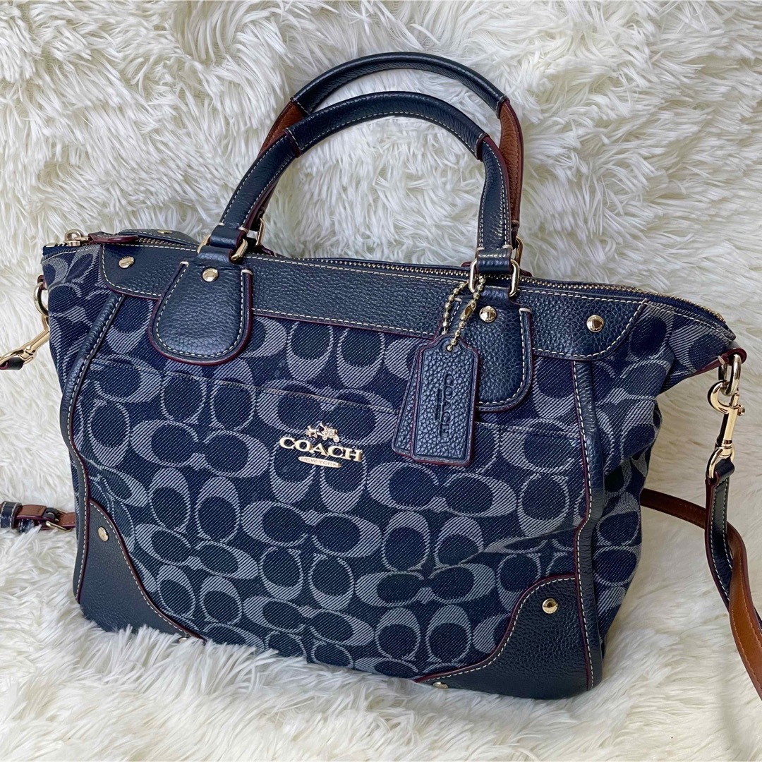 COACH コーチ 2way デニム ショルダーバッグ