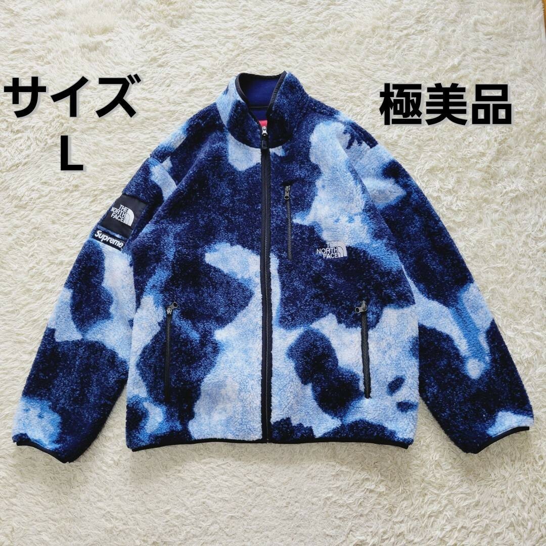 Supreme シュプリーム ジャケット サイズ:S 21AW THE NORTH FACE ノースフェイス ブリーチド デニム フリース ジャケット Bleached Denim Fleece Jacket インディゴ アウター ブルゾン【メンズ】【美品】