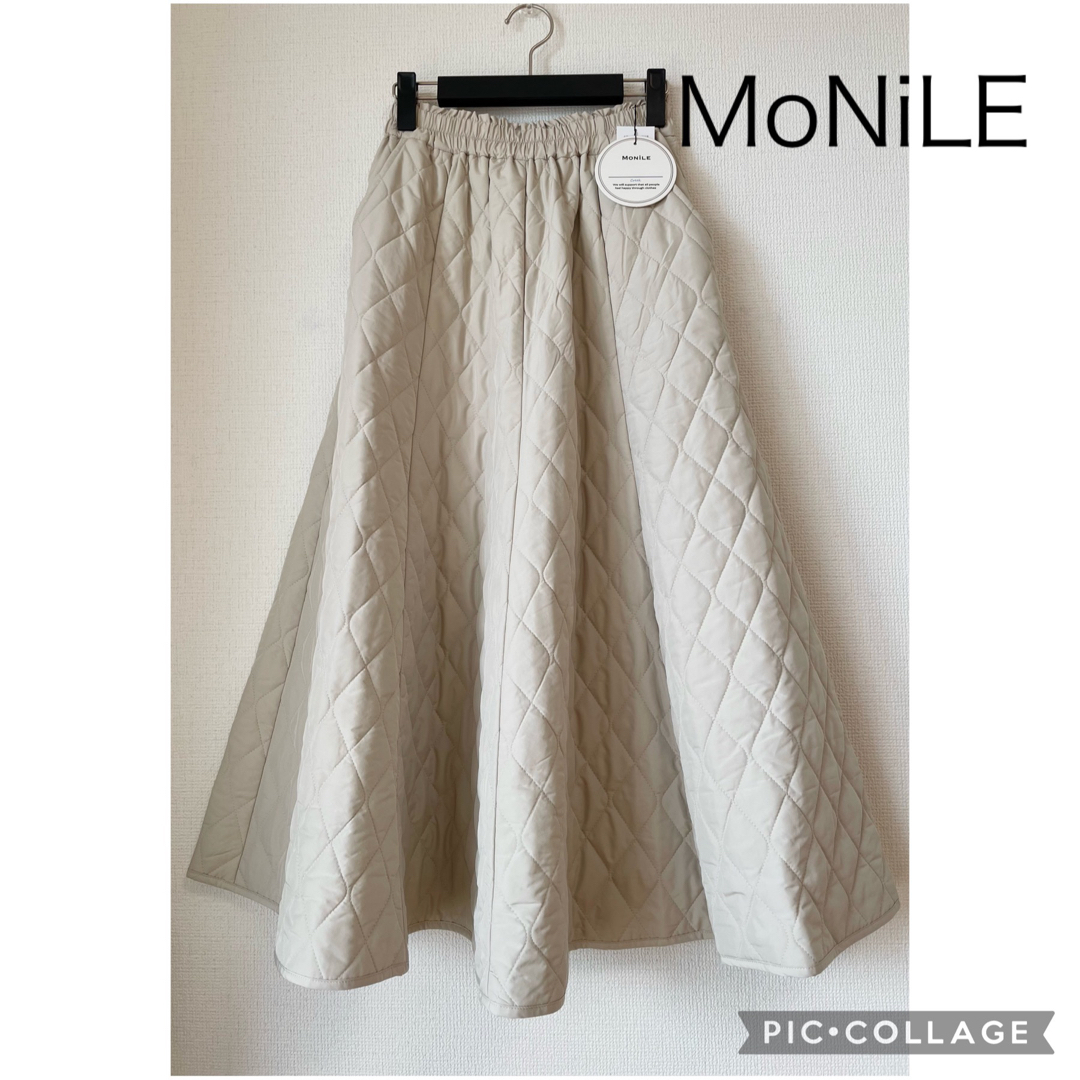 【新品】MoNiLE モニーレ キルティング ロングフレアスカート