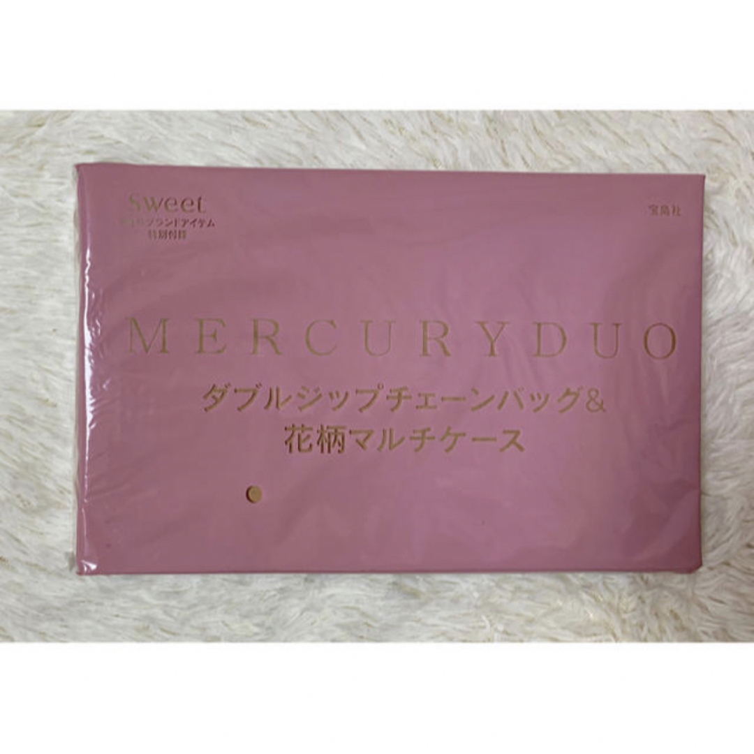 MERCURYDUO(マーキュリーデュオ)のsweet 付録 MERCURYDUO Wジップチェーンバッグ&花柄マルチケース レディースのバッグ(ショルダーバッグ)の商品写真