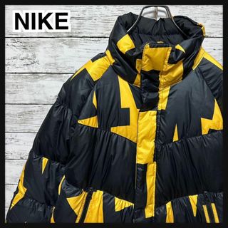 ナイキ(NIKE)の585【即完売モデル】ナイキ☆総柄　ワンポイントロゴ　ダウンジャケット　美品(ダウンジャケット)