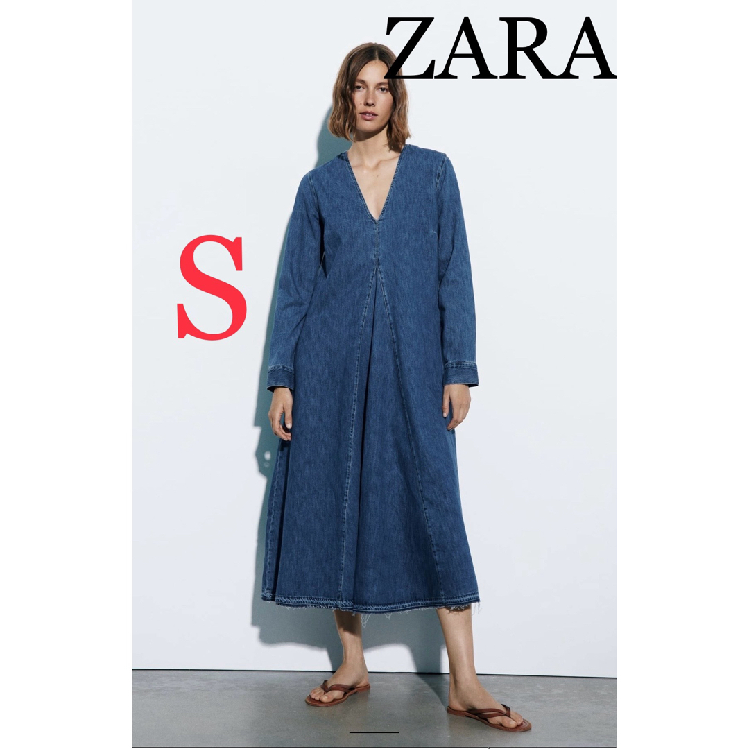 ZARA ザラ　ロングデニムワンピース　M