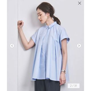 ユナイテッドアローズ(UNITED ARROWS)のunited arrows タックフレアシャツ　アローズ　b&y(シャツ/ブラウス(半袖/袖なし))